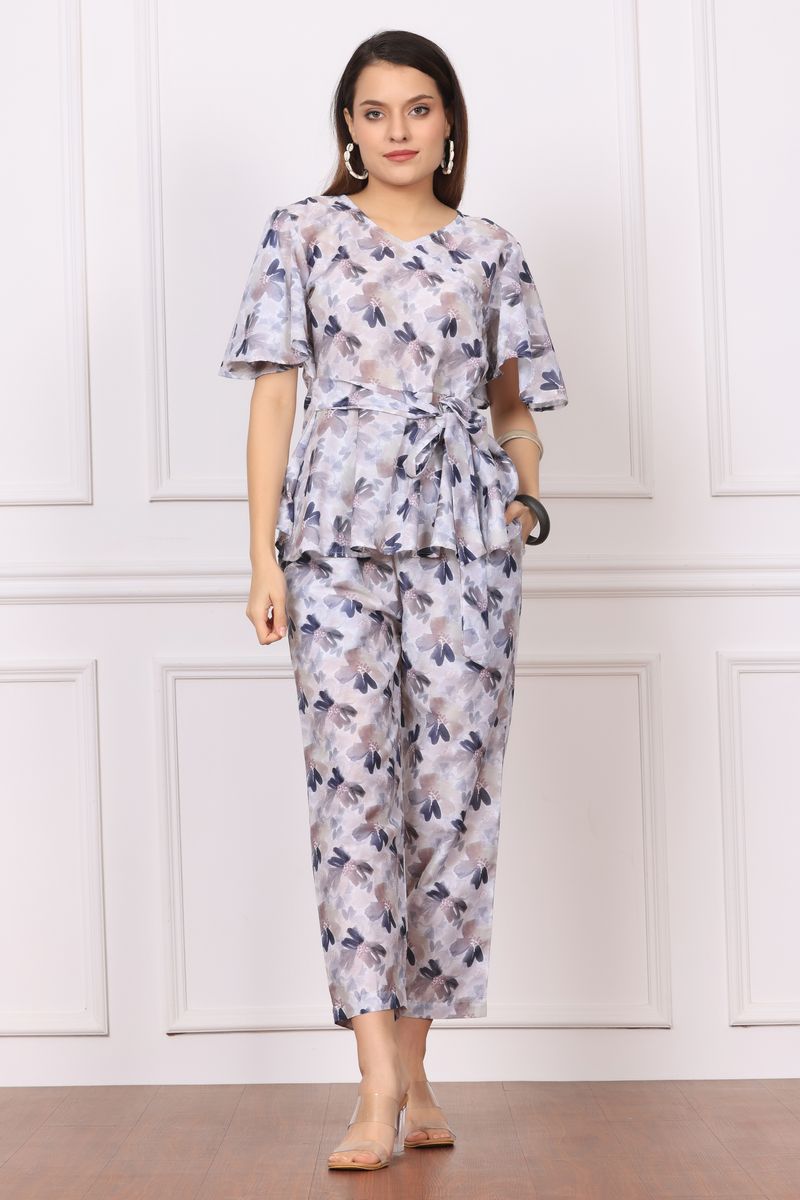 Women Angrakha Top & Palazzo Co-ord Set