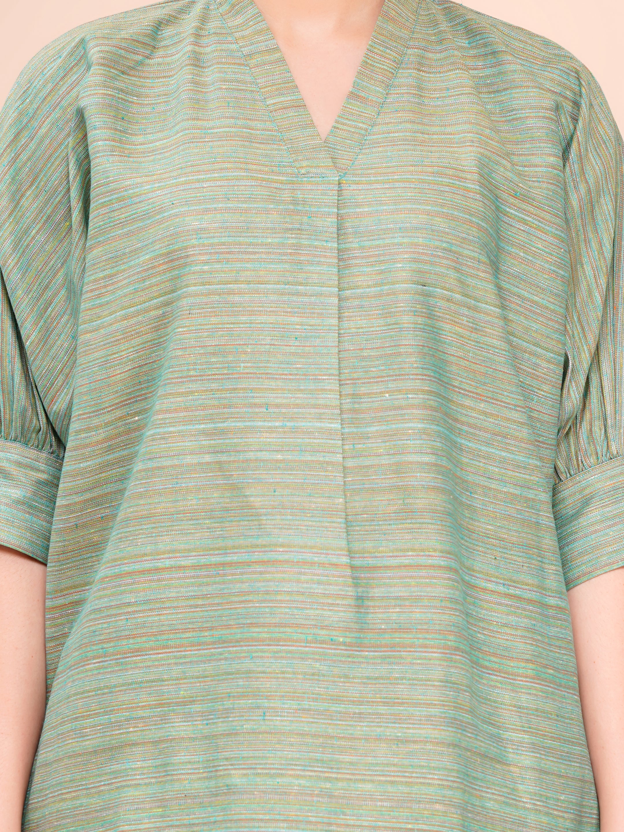 over size co-ord set for woman bud green color